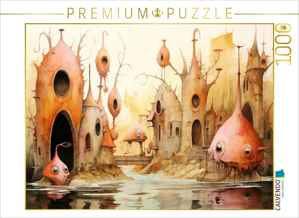 CALVENDO Puzzle Ein Motiv aus dem Kalender "Kuriose Häuser" | 1000 Teile Lege-Größe 64x48cm Foto-Puzzle für glückliche Stunden
