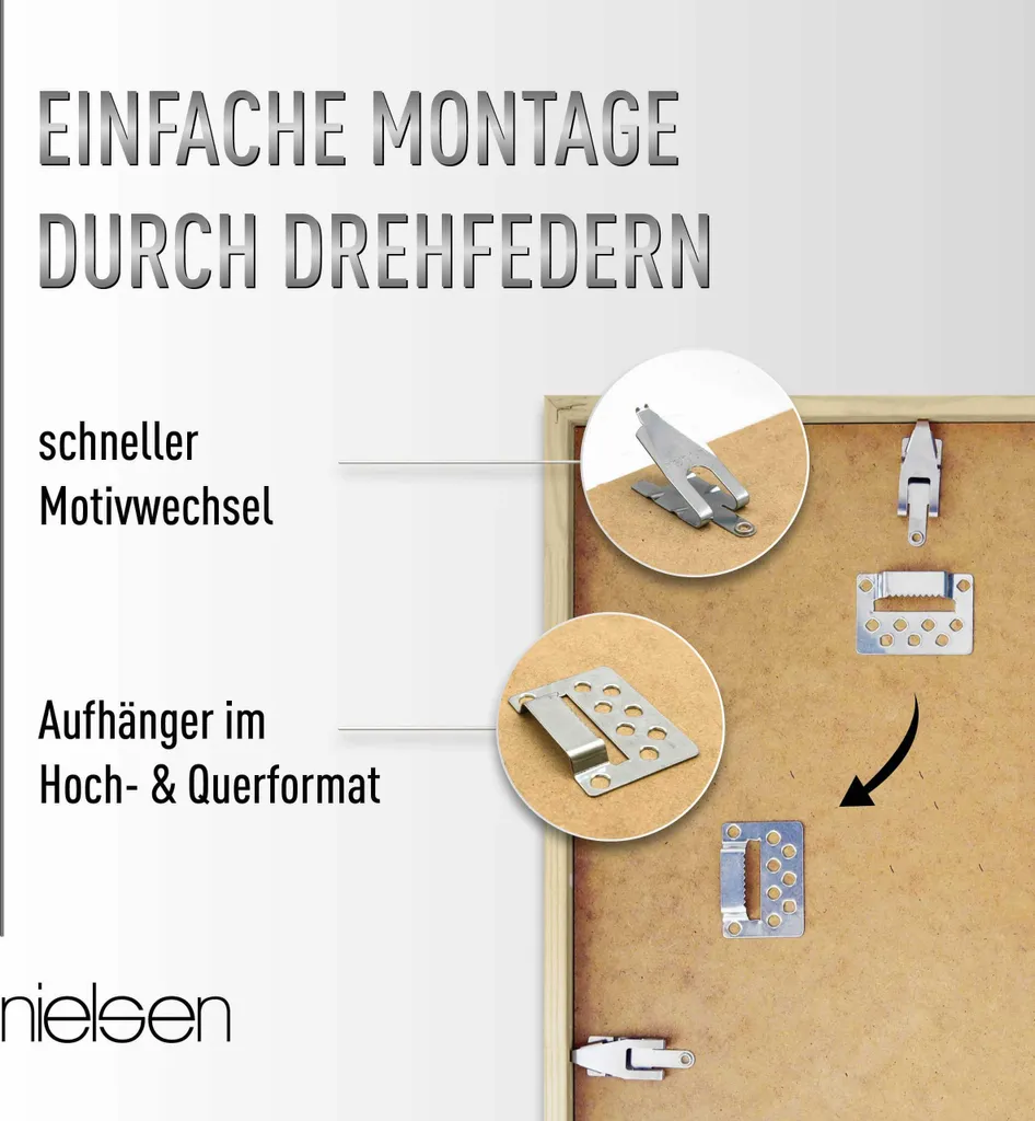 Nielsen Quadrum A2 Nero Pino | Cornice Professionale per Ufficio - 5