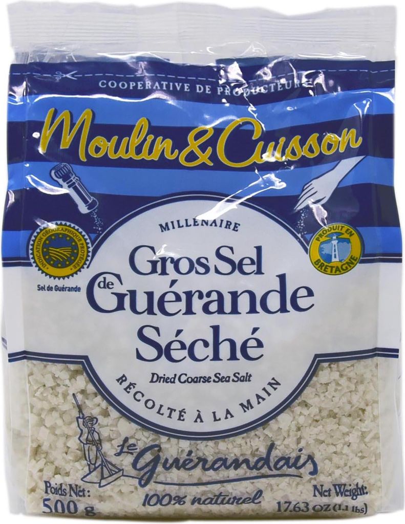 Grobes Meersalz Gros Sel de Guérande - Natürliches Salz aus Frankreich, 500g