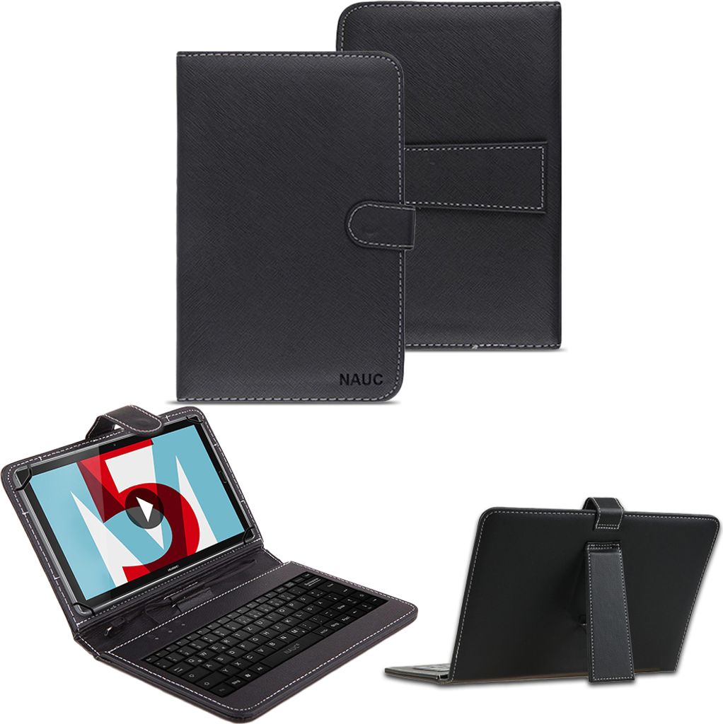 Tastatur Tasche Huawei MediaPad M5 Lite Keyboard USB Hülle QWERTZ 10.1 Zoll Case