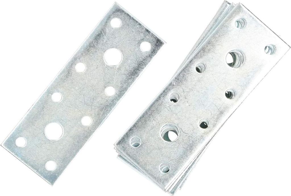 KOTARBAU 25er Set Lochplatten 96 x 35 mm Verzinkt Silber Flachverbinder Holzverbinder Innen – Außenbereich Lochplatte Stahlverbinder Lochblech...