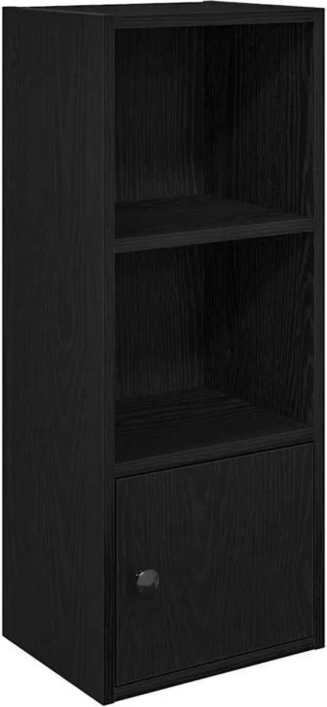 Libreria Nera Effetto Rovere vidaXL 31x24x77 cm | Mobiletto Salvaspazio