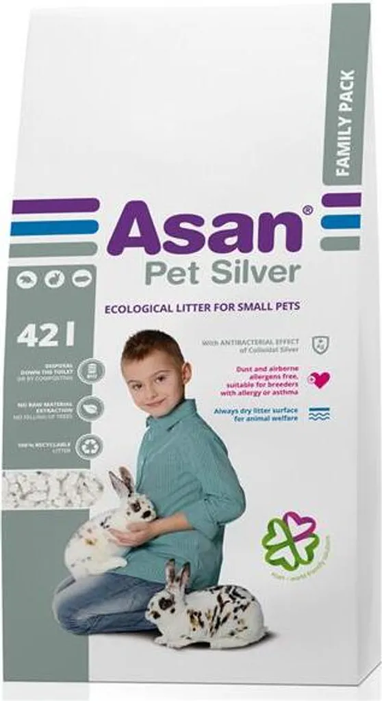 Offerta Lettiera Asan Pet Silver 42 Litri: Igiene Professionale Ag+