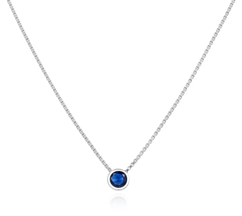 Collier argent anti-ternissement et zircon bleu : fini les bijoux ternes