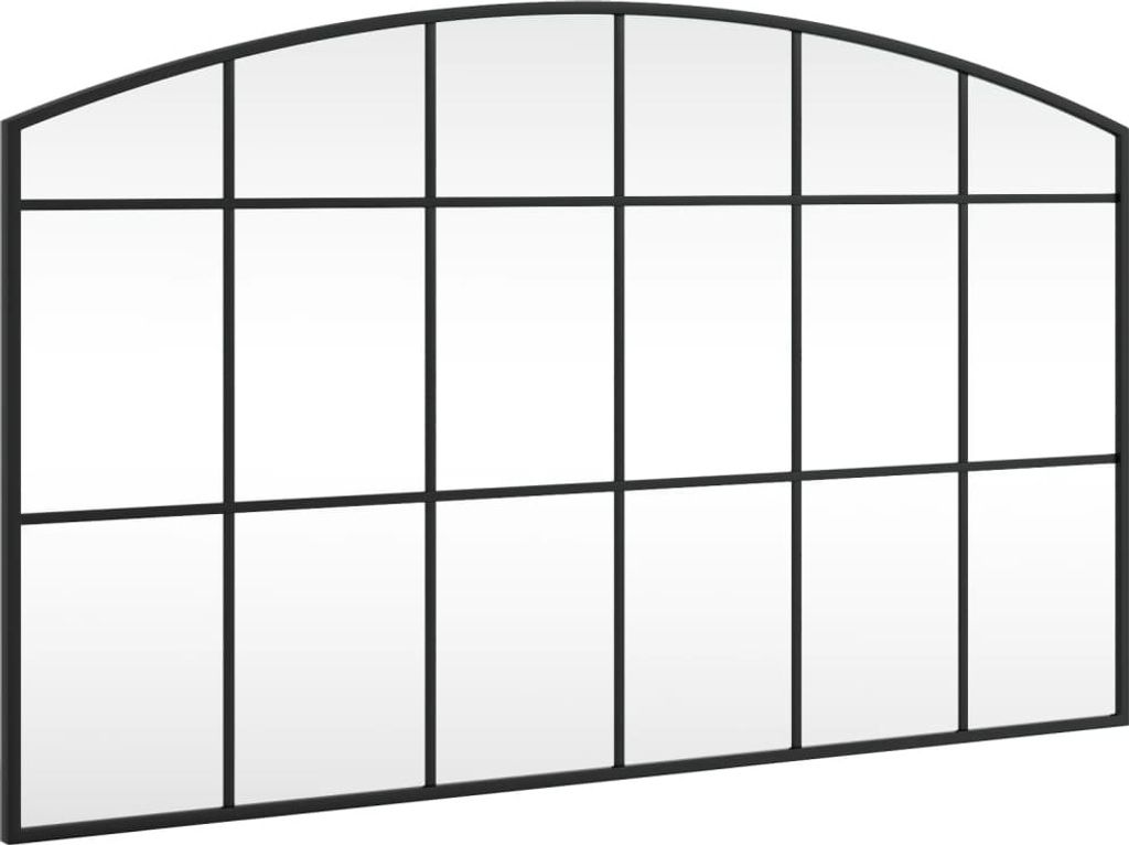 vidaXL Lustro ścienne czarne 100x60 cm Krzywe żelazko Zdjęcie produktu 