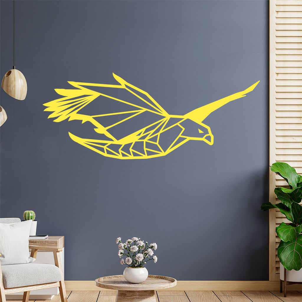 Adler Raubvogel Polygon Wandtattoo Wandaufkleber Wall Sticker - Dekoration, Küche, Wohnzimmer, Schlafzimmer, Badezimmer