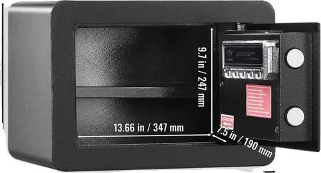 Coffre-fort électronique 0,5 pied cube avec accès numérique et clé