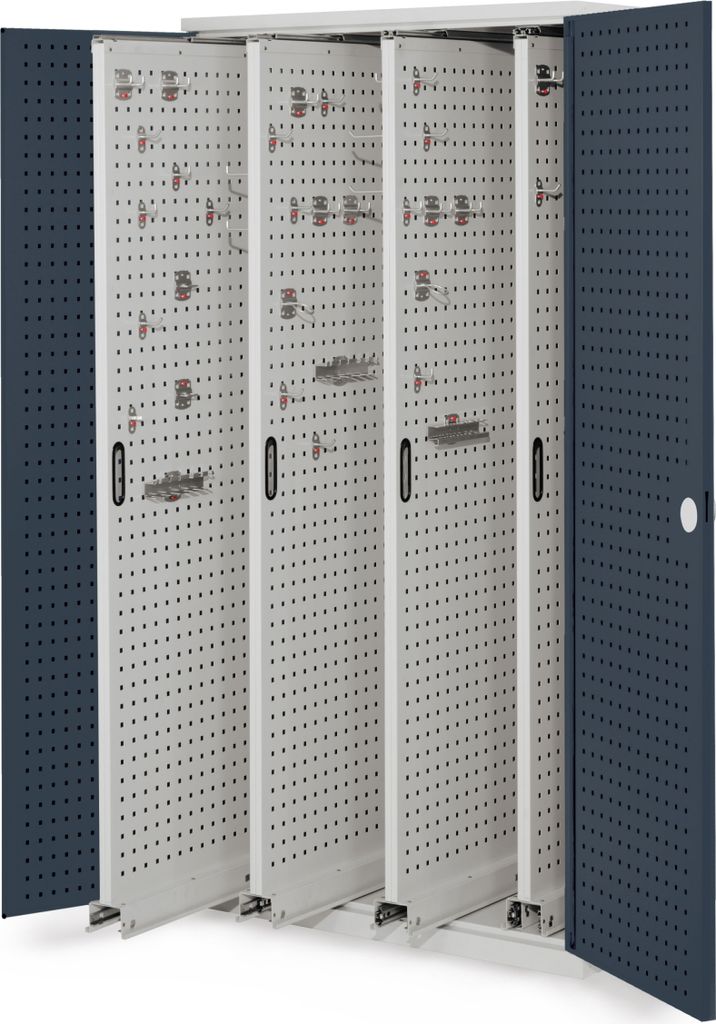 Kappes RasterPlan Vertikalschränke 1950x1000x600mm Modell 83 Lochplattentüren anthrazitgrau