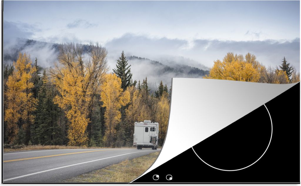 KitchenYeah© Herdabdeckplatte Herbst - Urlaub - Wohnmobil , Produktbild 
