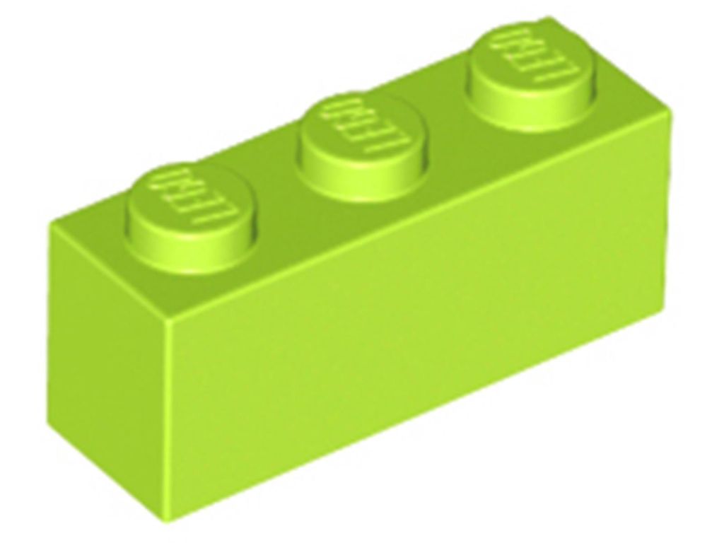 Lego® 100 pièces 3622 Brick 1x3 Part Basic Bricks 100 Lime Image du produit 