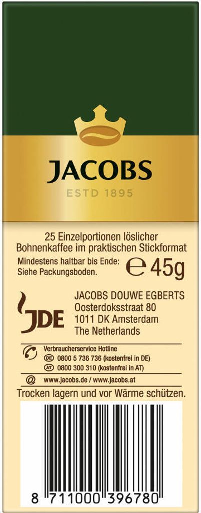 Jacobs löslicher Kaffee Café Crema, 25 Instant Kaffee Produktbild 6