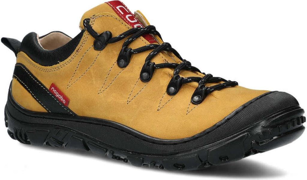 nagaba Wanderschuhe Damen Lederschuhe Trekkingschuhe Frauen, Gelb, 40