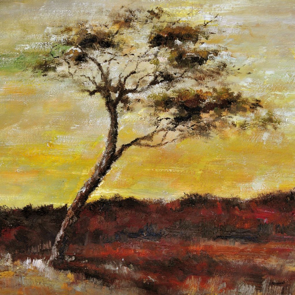 Vincent Van Gogh Kunstdruck Bild - Baum, Vom Wind Gepeitscht, 1883 (100 x 100 cm)