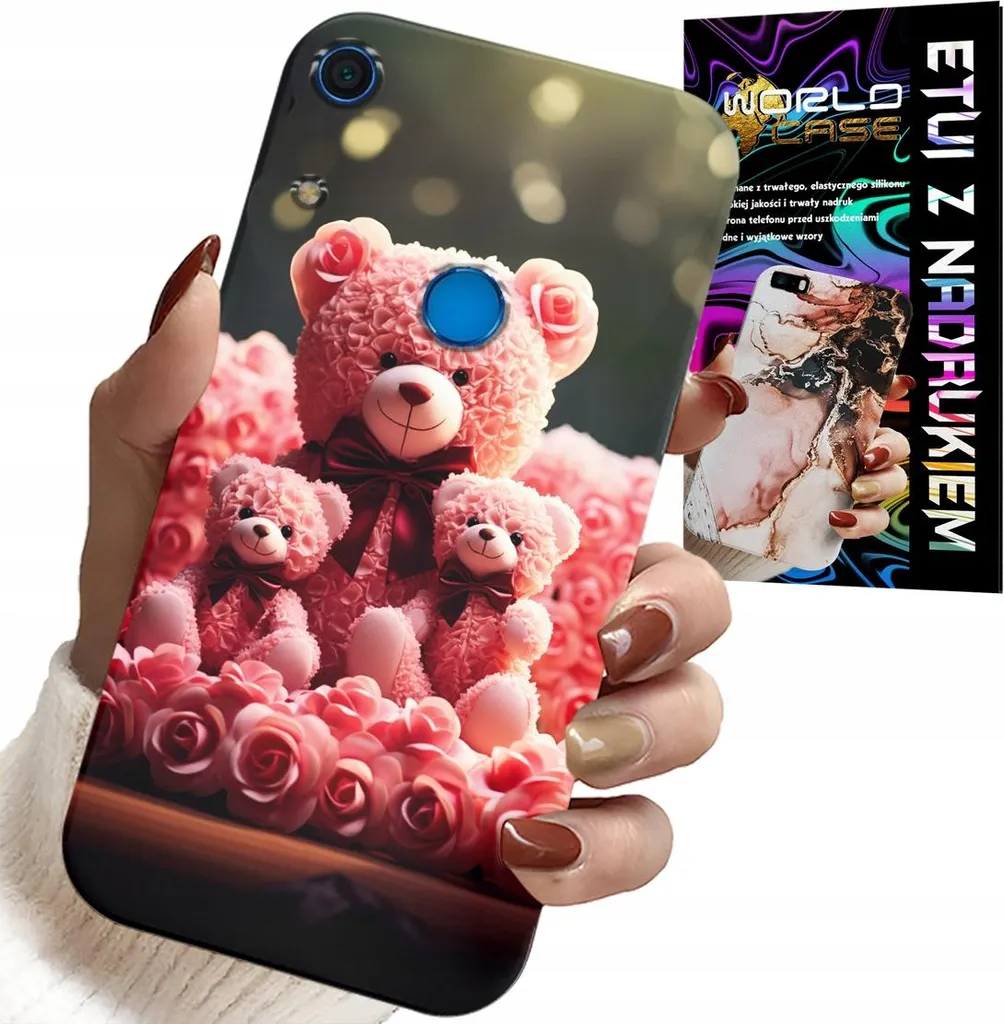 Custodia Per Huawei Y6S - Orsacchiotto Rosa Regalo Di Famiglia + Foglio Di Alluminio
