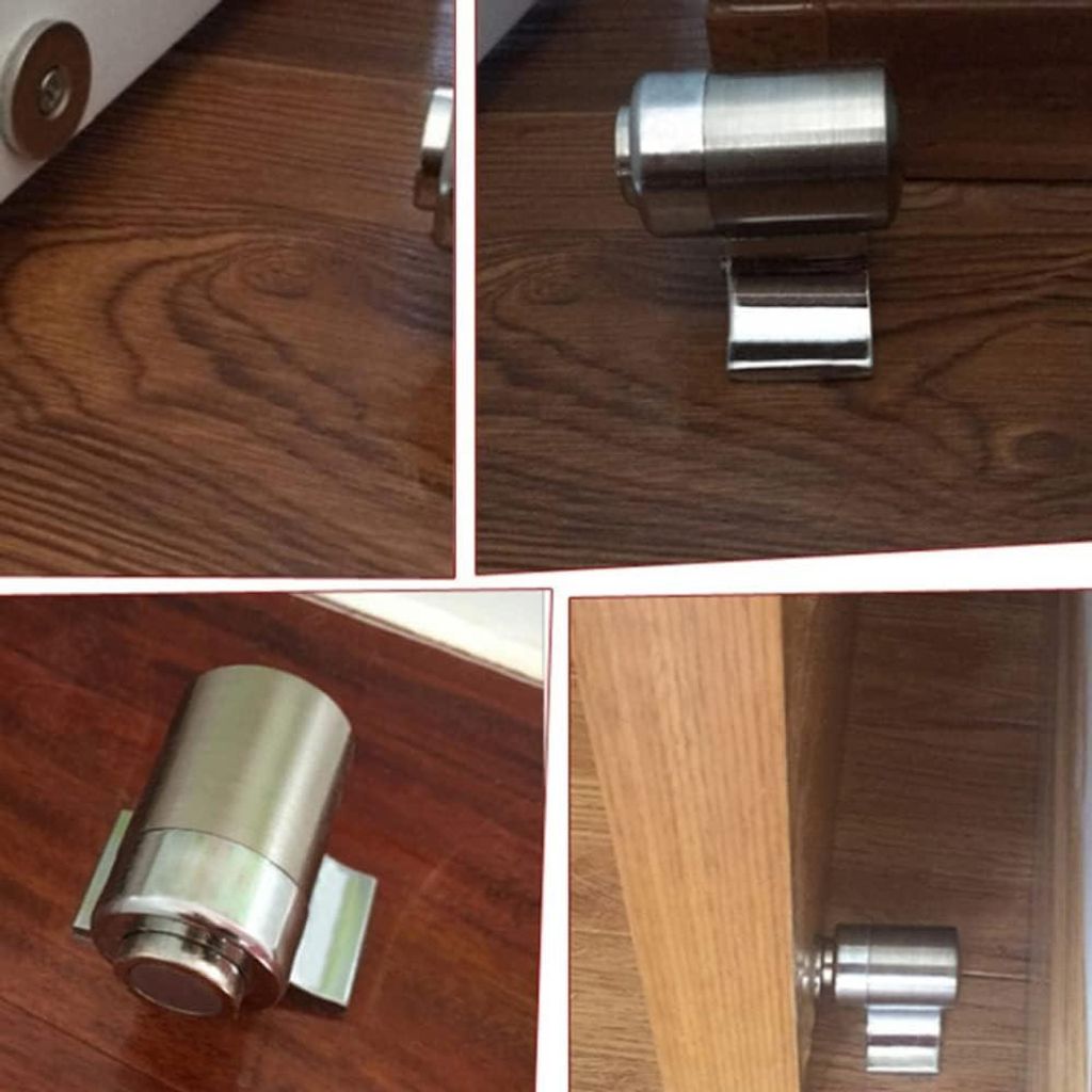 Edelstahl barrierefreier Türstopper Magnet Kinderzimmer Türfang - Haussicherheit.