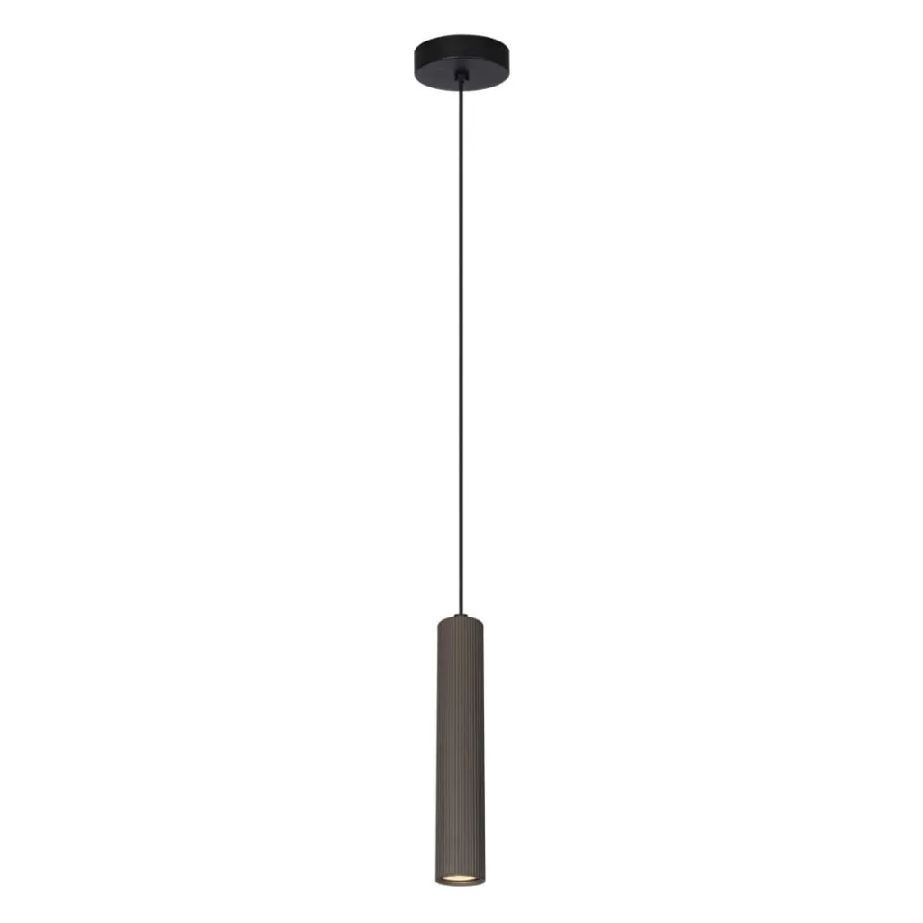 Pendente Italux RILOK Marrone Strisce 1xGU10 Design Isola Moderna