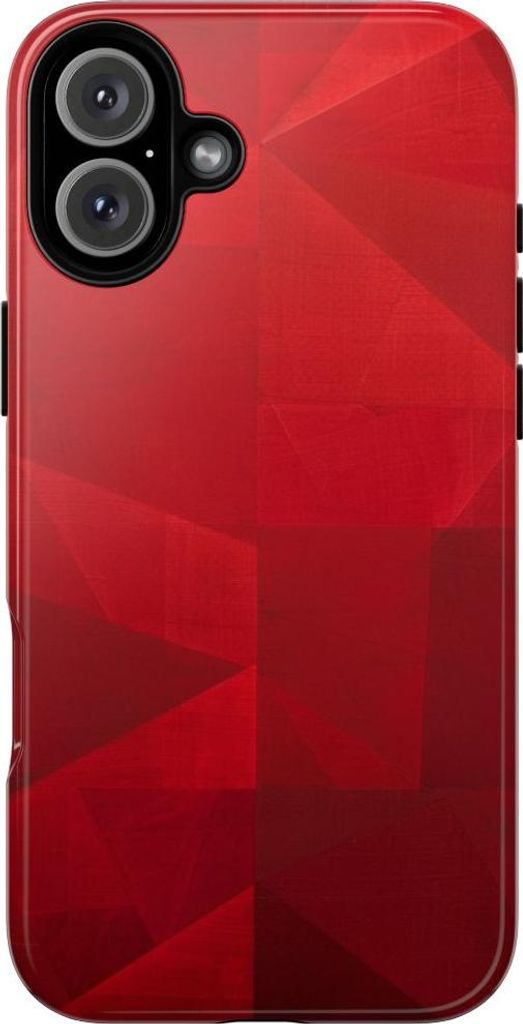 Rotes geometrisches Muster – Hülle Kompatibel mit iPhone 16 Plus