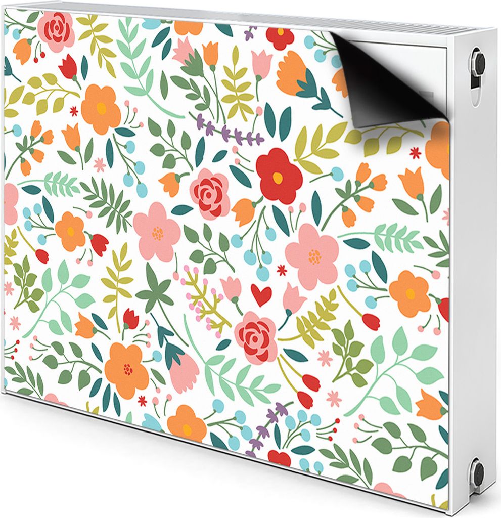 Magnet Verkleidung Abdeckung Heizkörperabdeckung Heizkörperabdeckung 90x60 cm - Bild, w, Blumen
