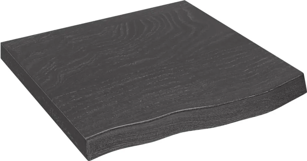 Mensola Design Quadrata 60x60 Legno Rovere Scuro The Living Store
