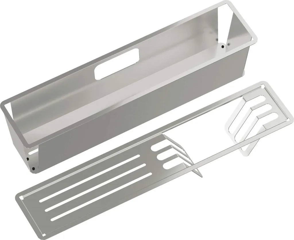 Set d'Accessoires Évier en Acier Inox avec Distributeur de Savon Noir