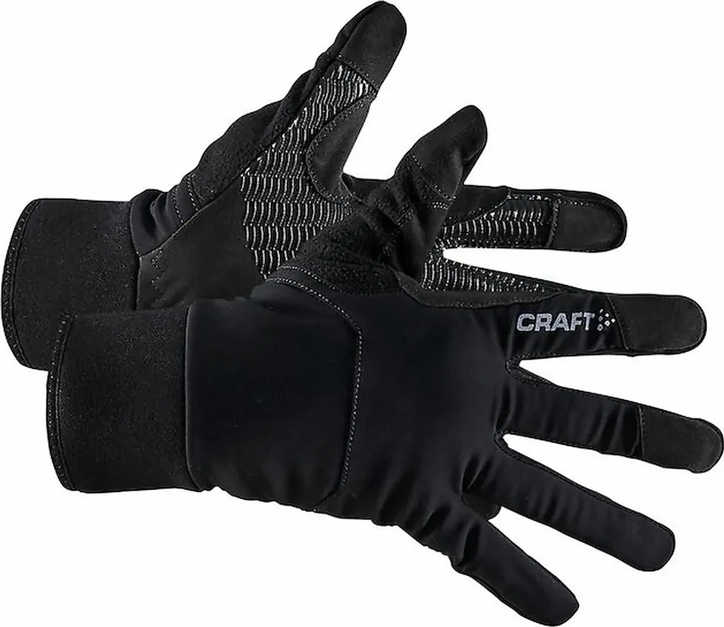 Guanti Craft ADV Speed Nero Taglia L - Protezione Antivento Sci Fondo