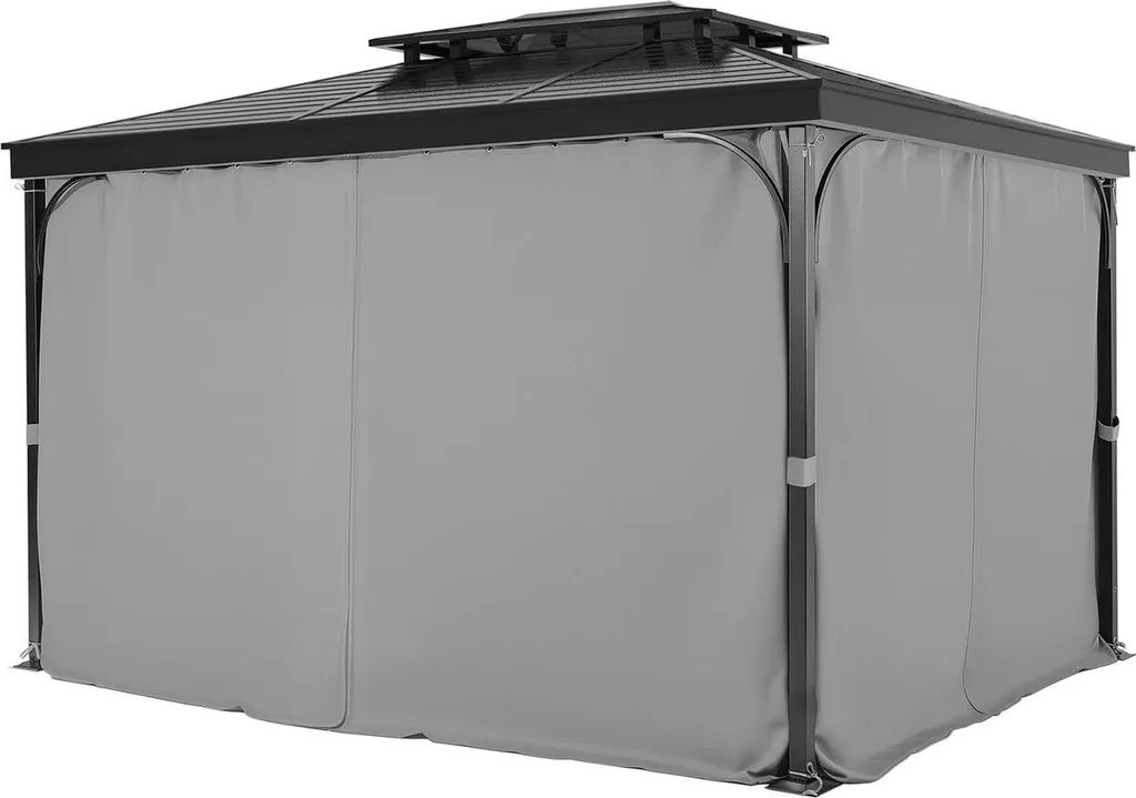Tende Gazebo 10x10 Grigio per Famiglia | Privacy e Comfort in Giardino - 10