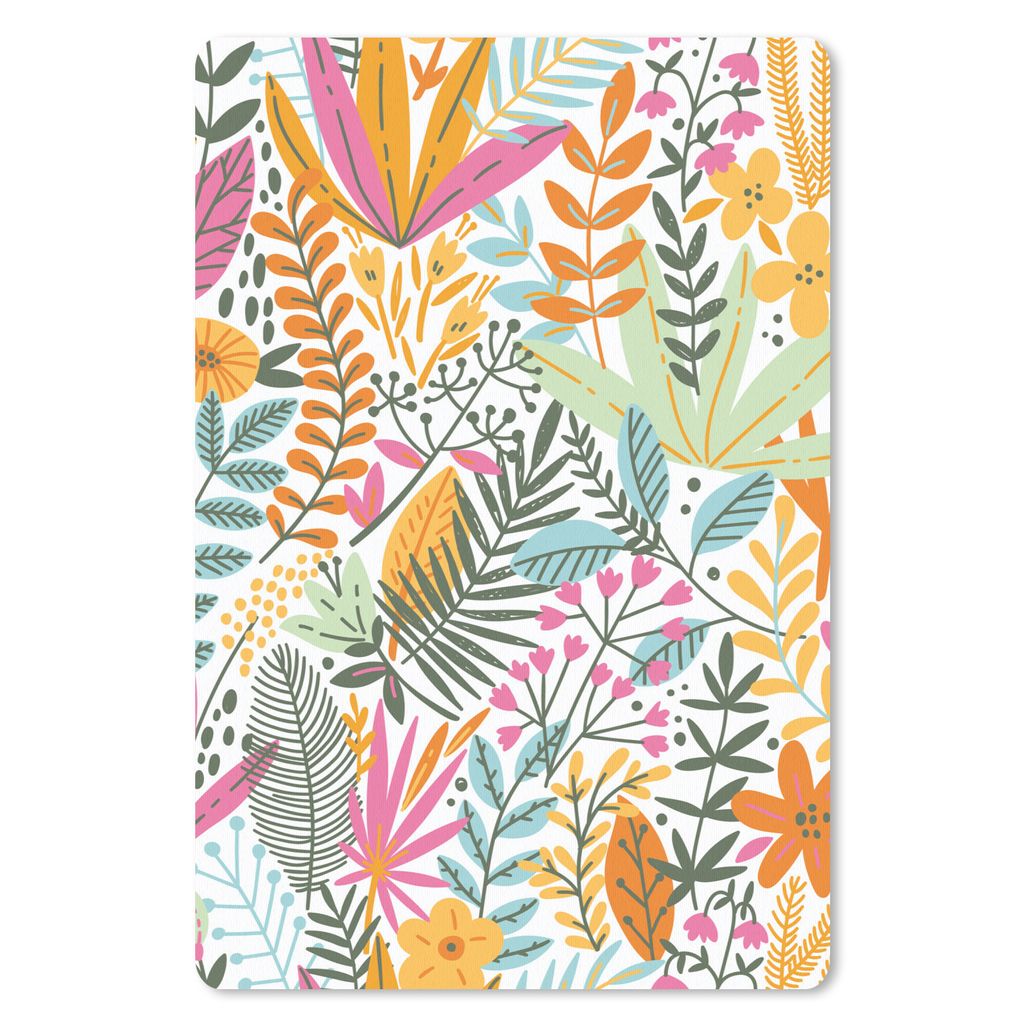 MuchoWow Mauspad Mousepad Sommer - Pflanzen - Blumen - Blätter 40x60 cm - Mousepads - Maus Mat - Pad - Mausunterlage - Schreibtisch Accesoire