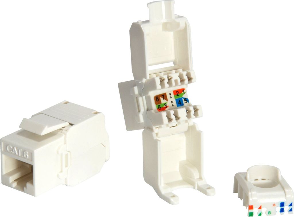 Equip Pro - Keystone Jack - CAT 6 - RJ-45 - weiß (Packung mit 8)