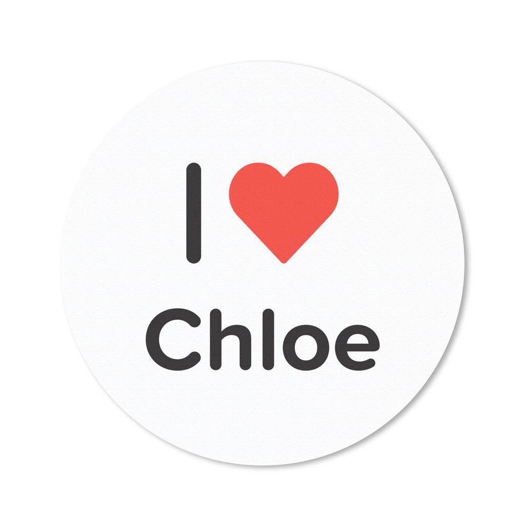 MuchoWow Mauspad Mousepad Ich liebe - Chloe - Mädchen 30x30 cm - Mousepads - Maus Mat - Pad - Mausunterlage - Tischunterlage - Schreibtischmatten