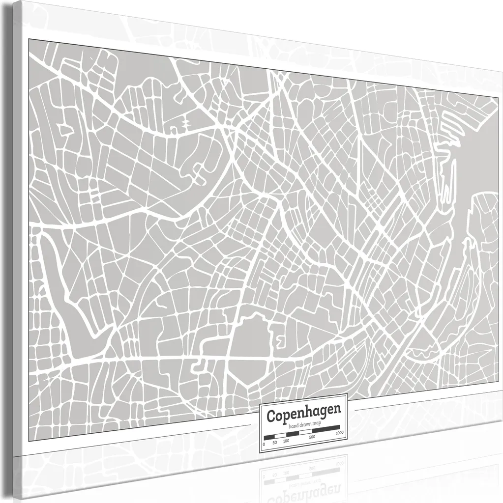 Quadro Copenaghen 120x80 cm | Stampa su Tela Moderna per Soggiorno