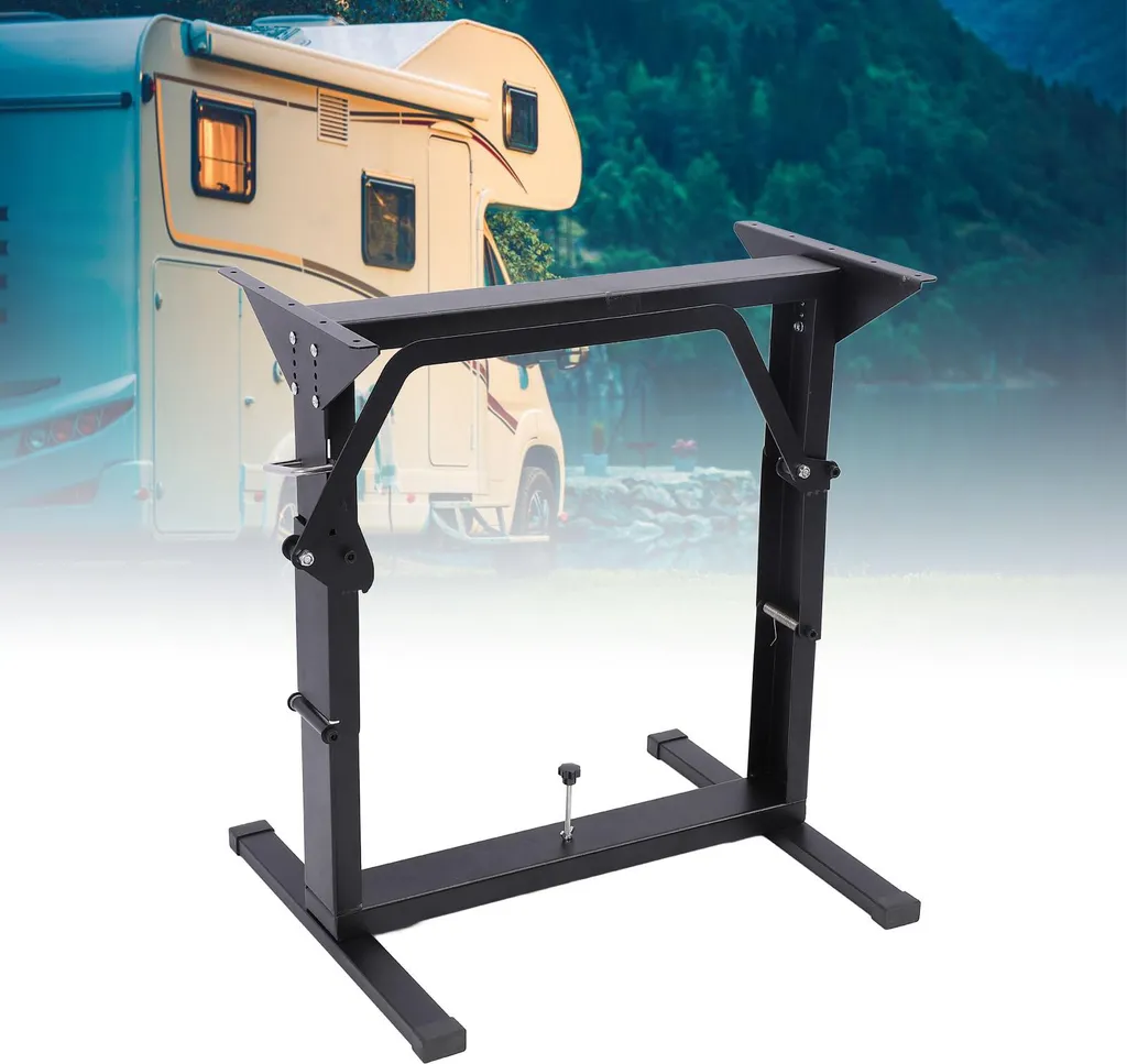 Support de table pliable pour fourgon et maison - Hauteur ajustable - 4