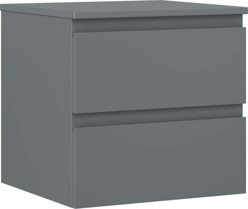 Mexen Orio Badezimmer-Unterschrank 50 cm mit Arbeitsplatte, 2 Schubladen, Grafit matt - 91A10-05047-2-BFFC66