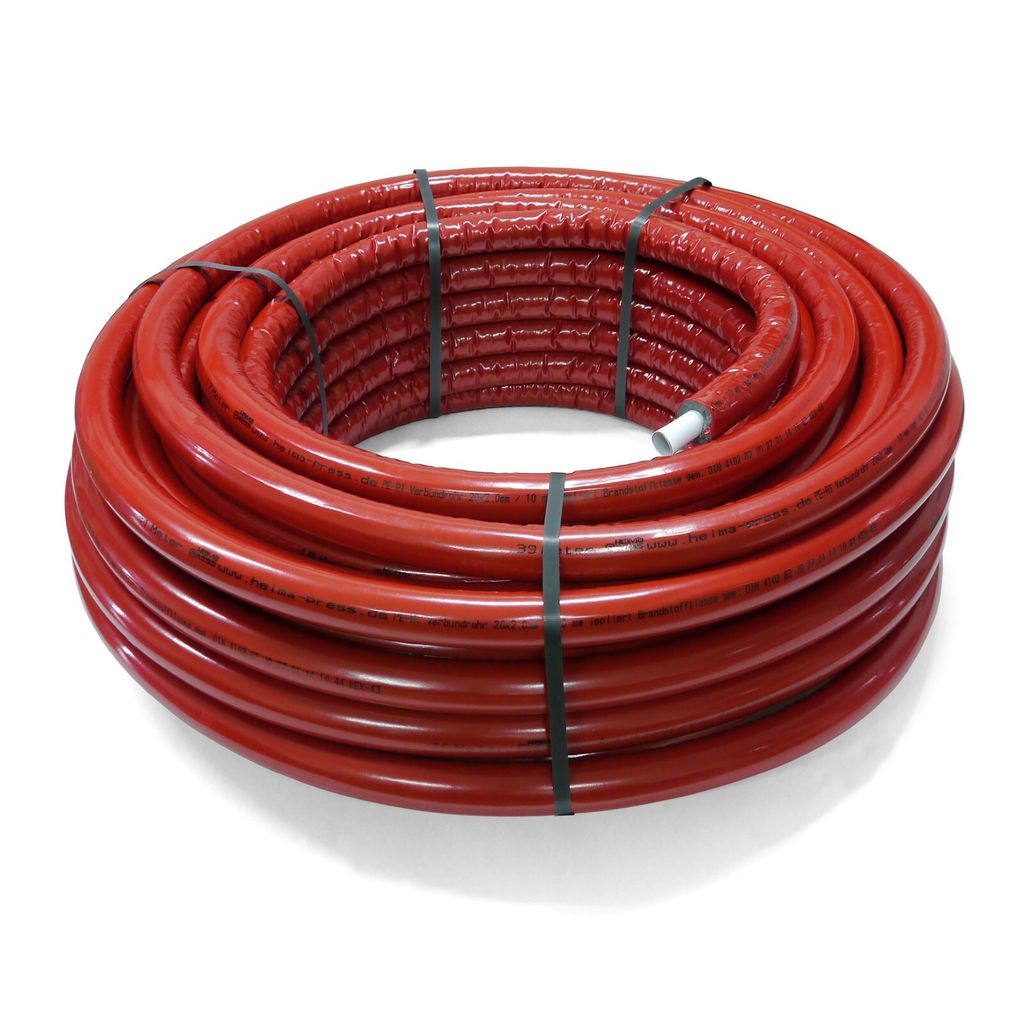 Aluverbundrohr 16x2 / 10 mm rot 50m Mehrschichtverbundrohr Produktbild 