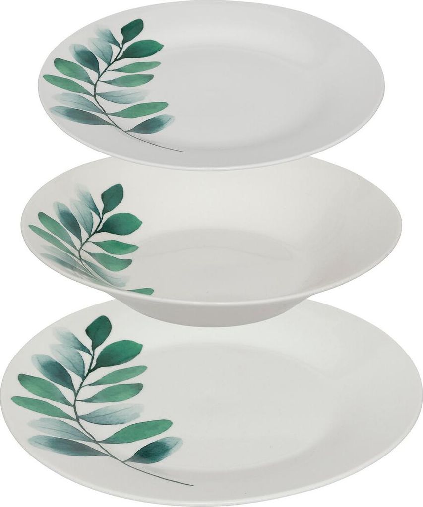 Tafelservice "vegetal" 18-teilig aus porzellan - SG Secret Produktbild 