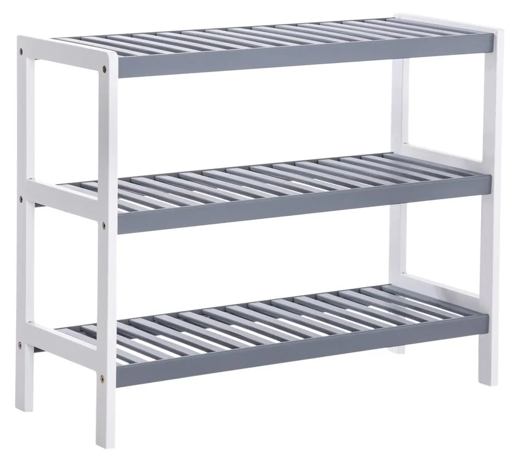 Petit meuble à chaussures 3 tablettes L70 cm - Rangement entrée compact - 5