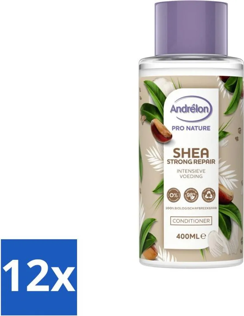 Balsamo Naturale Andrélon Karité Strong Repair - 12x400ml Risparmio