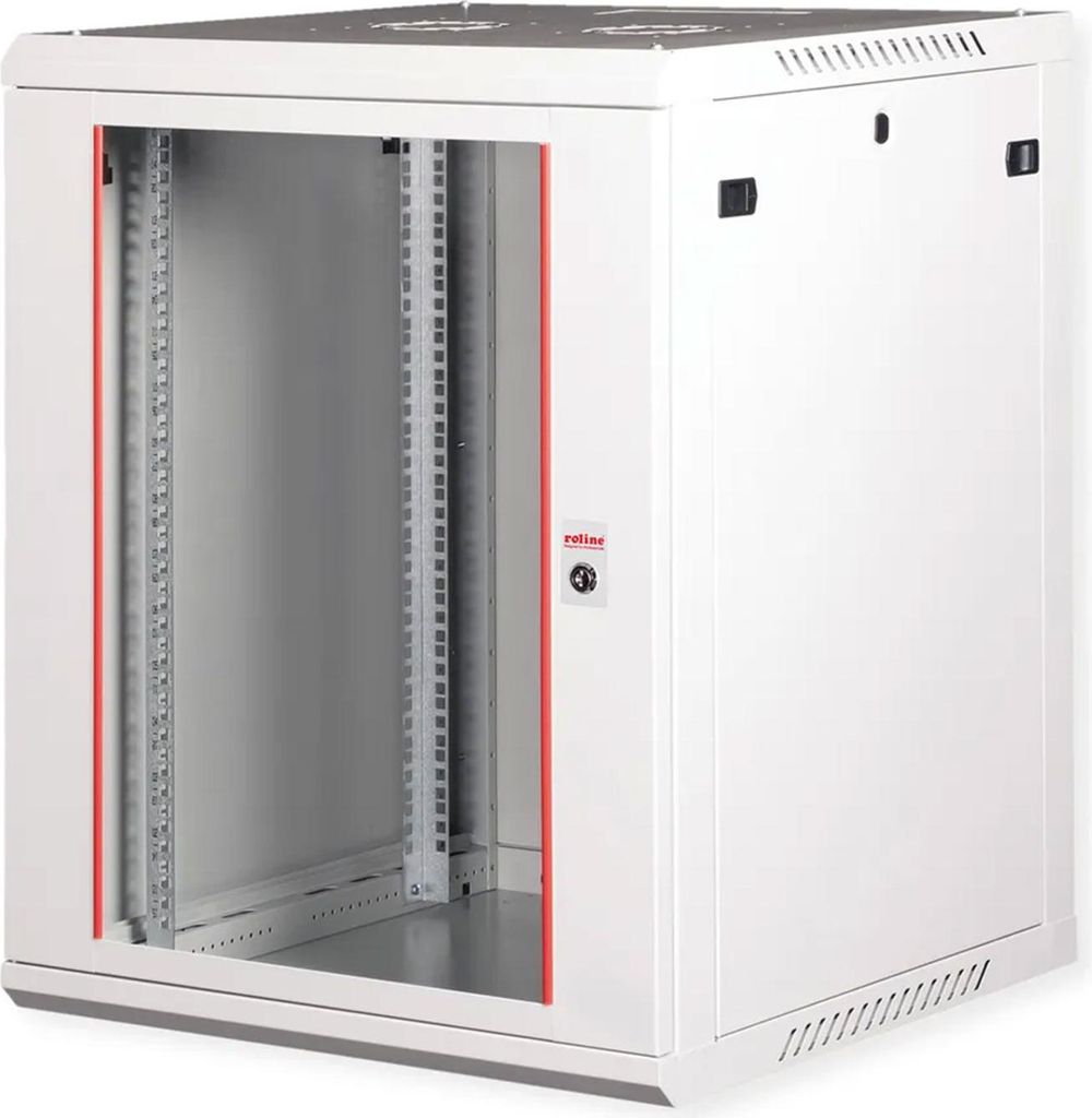ROLINE Basic Plus - Gehäuse Netzwerkschrank - 600x600 BxT - geeignet für Wandmontage - RAL 7035, Hellgrau - 15U - 48.3 cm (19")