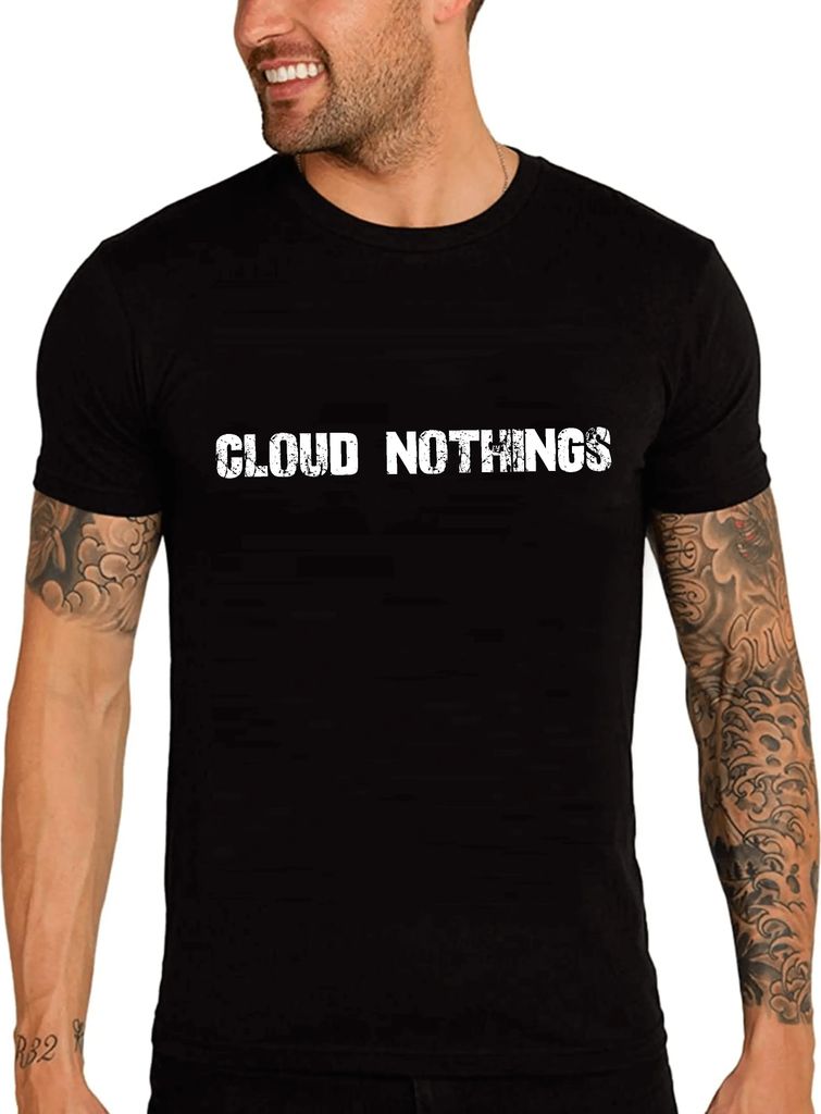 Herren Grafik T-Shirt Wolken-Nichtigkeiten – Cloud Nothings – Öko-Verantwortlich Vintage Jahrgang Kurzarm Lustige Druck Geburtstag Geschenk Mann