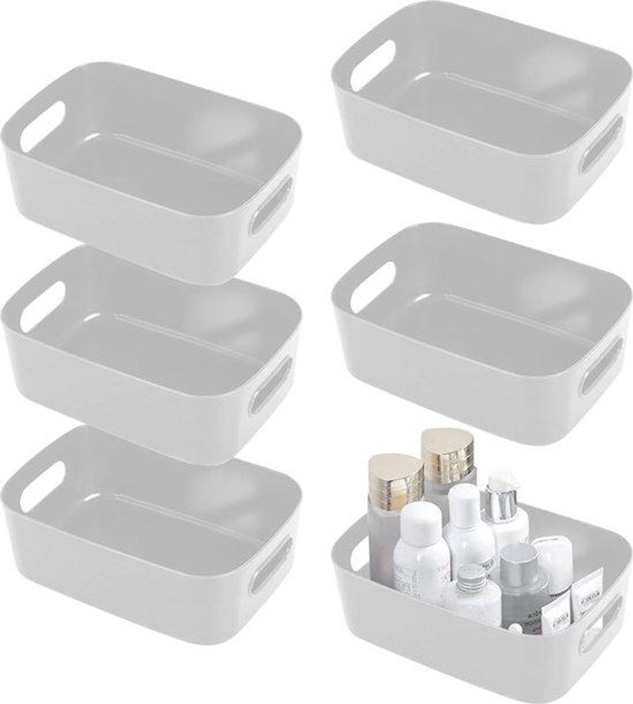 6 Kunststoff Aufbewahrungsboxen