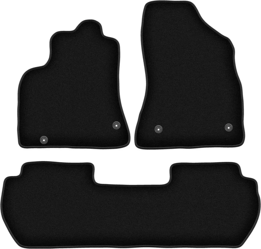 Set Tappeti su Misura Citroen Berlingo II 2008-2018 Velluto Nero