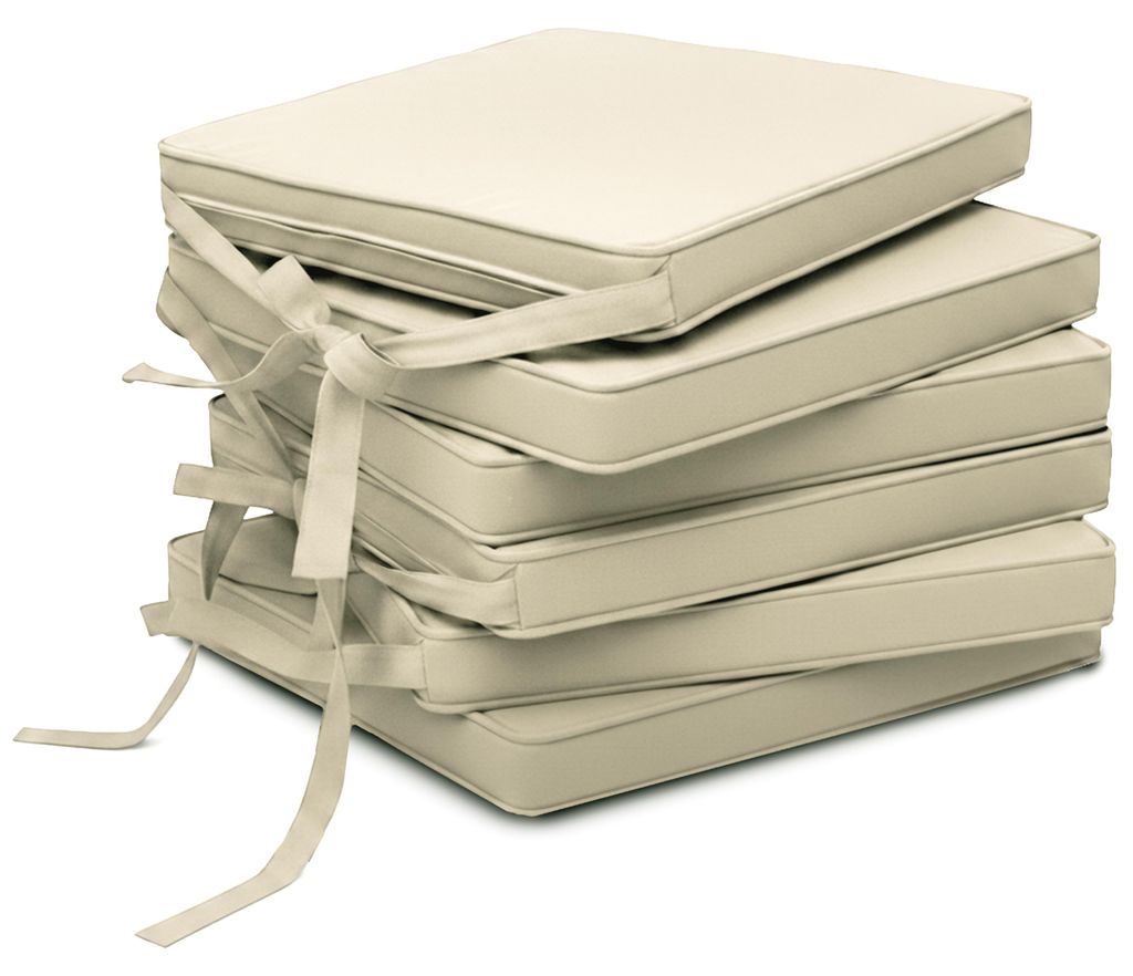 Beautissu 6er Set Loft SK Stuhlkissen Natur, 45x40x5cm Produktbild 
