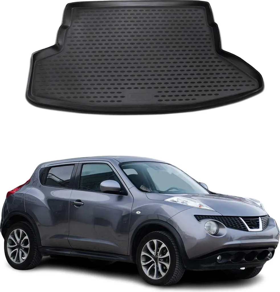 Tappetino per bagagliaio per Nissan Juke 2010-2019 in gomma TPE nero