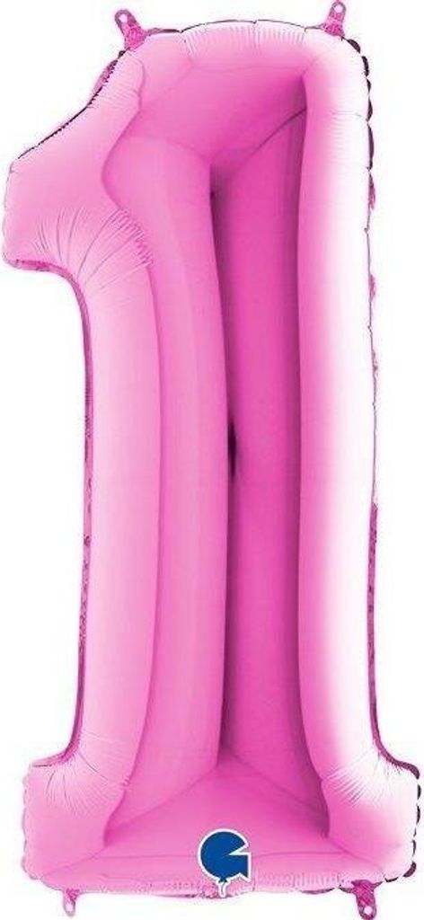 Balon Foliowy Cyfra 1 Różowa Fuksja - 102 cm Grabo Zdjęcie produktu 