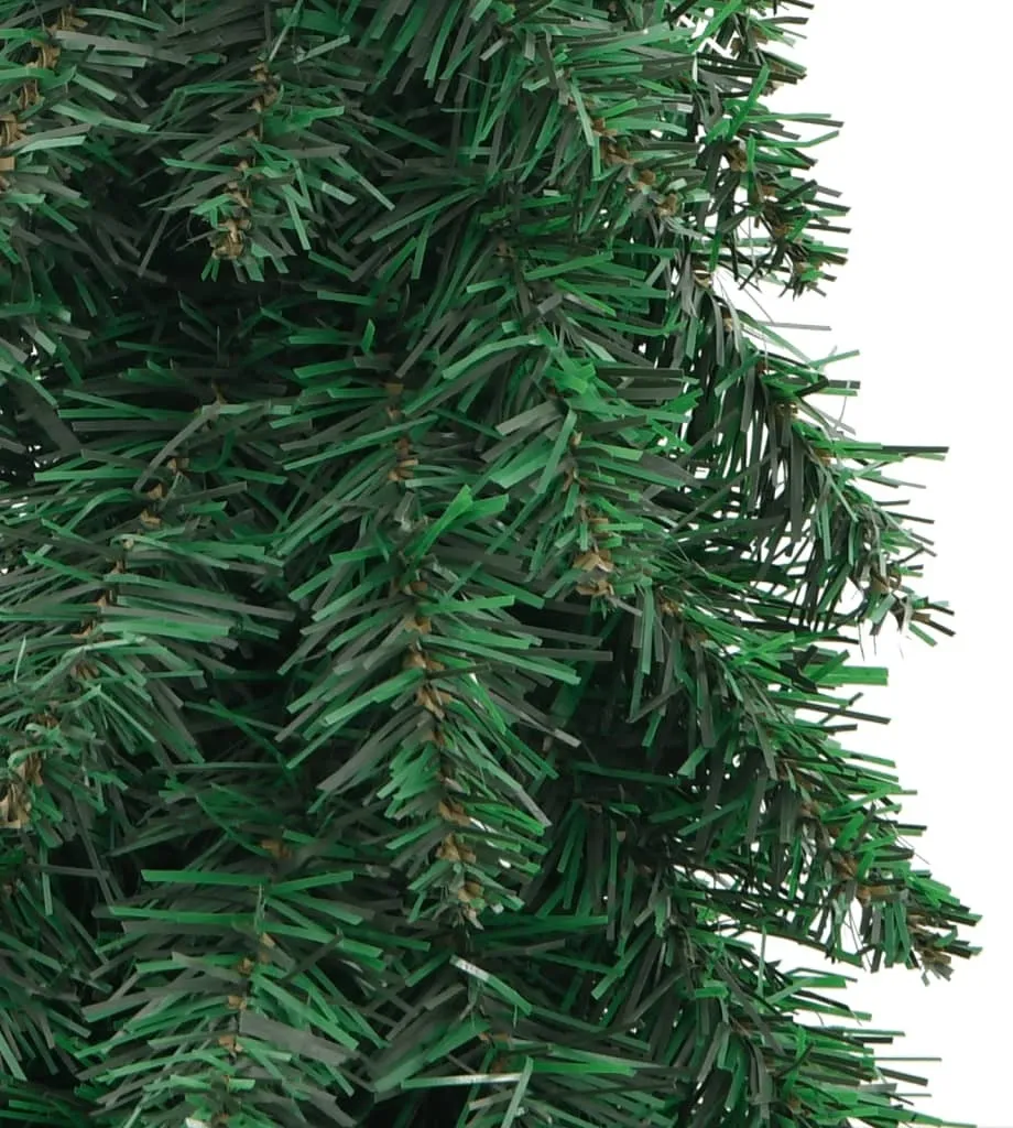 vidaXL Sapin de Noël Artificiel Lumineux 130 LED 210 cm avec Support - 4
