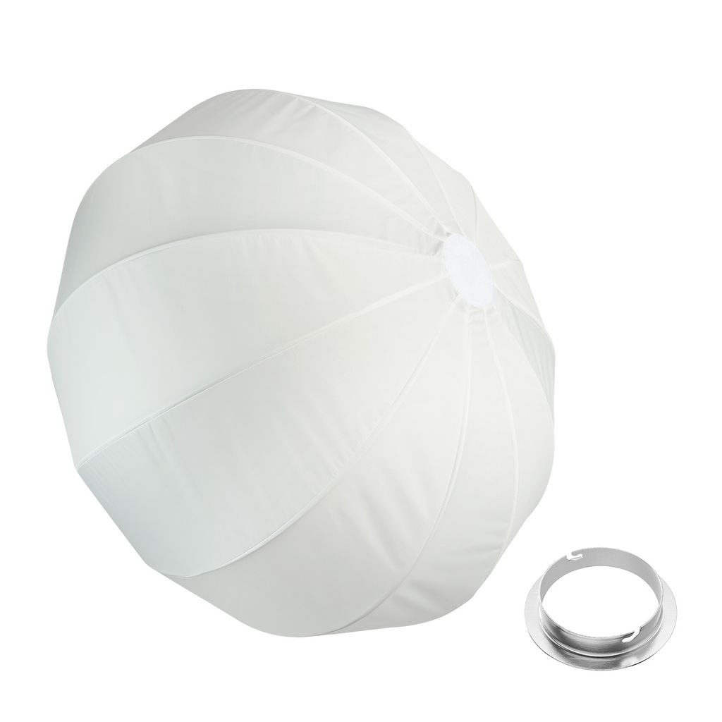 Walimex pro Essential Ballon Softbox 80cm + Elinchrom Adapter 15,2cm, 360° Lichtdiffusor, inkl. Bowens Adapter, kompatibel mit allen gängigen Bli...