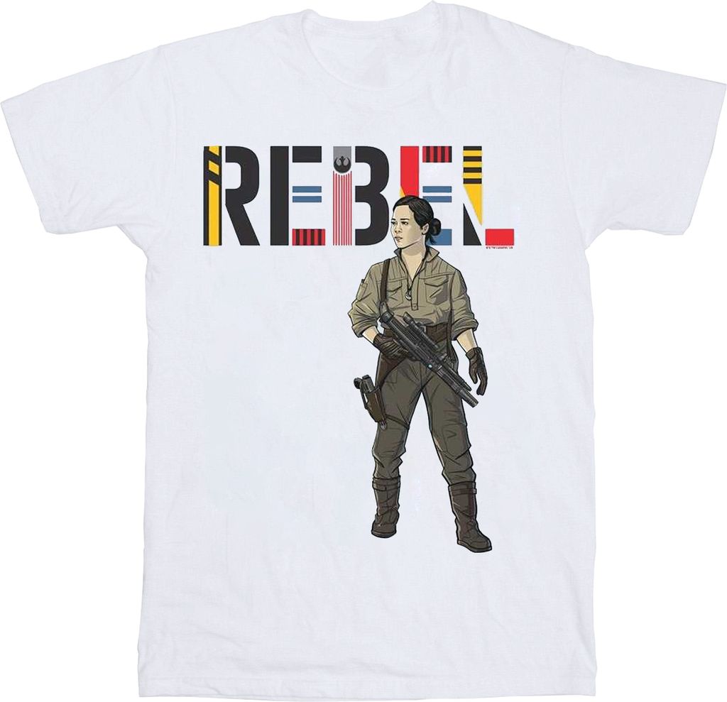 Star Wars - "The Rise Of Skywalker Rebel" T-Shirt für Herren BI52066 (4XL) (Weiß)