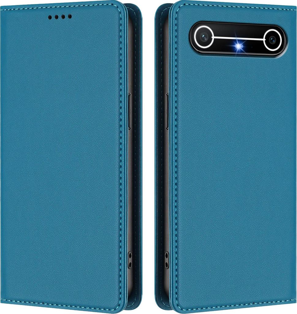 Handyhülle für Tenco Pova Slim, Kunstleder Klapphülle Stoßfeste Magnetische Hülle mit Ständer Blau