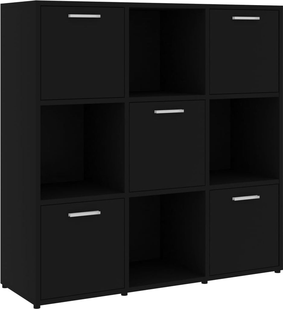 VidaXL 802931, Czarny, 9 pół., Drewno, Drewno, 900 mm, 300 Zdjęcie produktu 