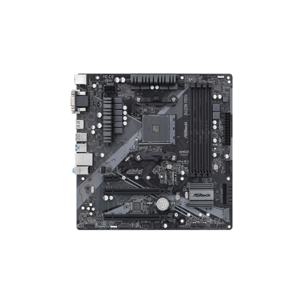 ASRock B450M Pro4 R2.0 - Základní deska - micro ATX - Obrázek produktu 