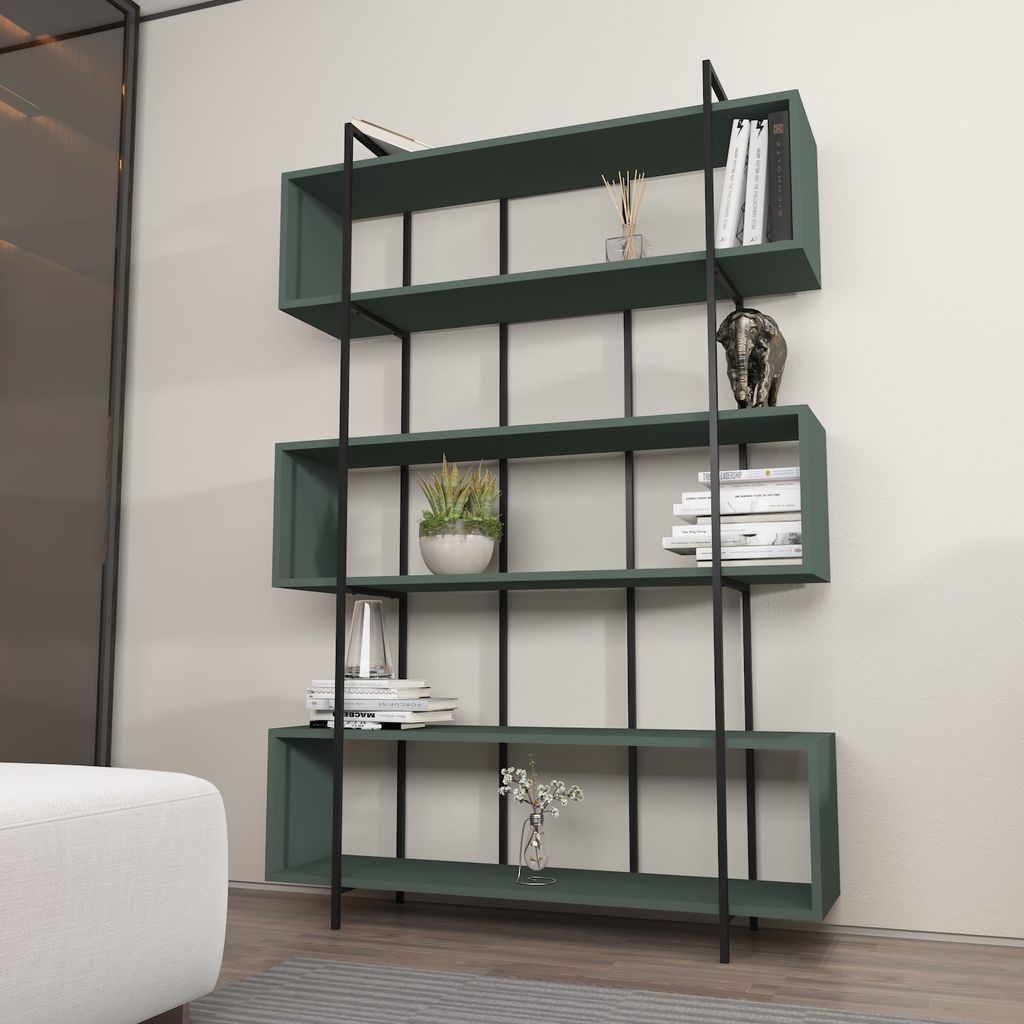 Skye Decor, Bruti - Green, Black, Bücherregale, Grün, 120 x Produktbild 